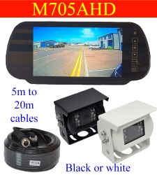 7 inch clip on AHD mirror monitor and bracket reversing camera